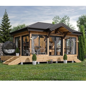 25x18 Backyard Office / Bar / Tiny House Plans and Build Guide | Woodworking Instructions