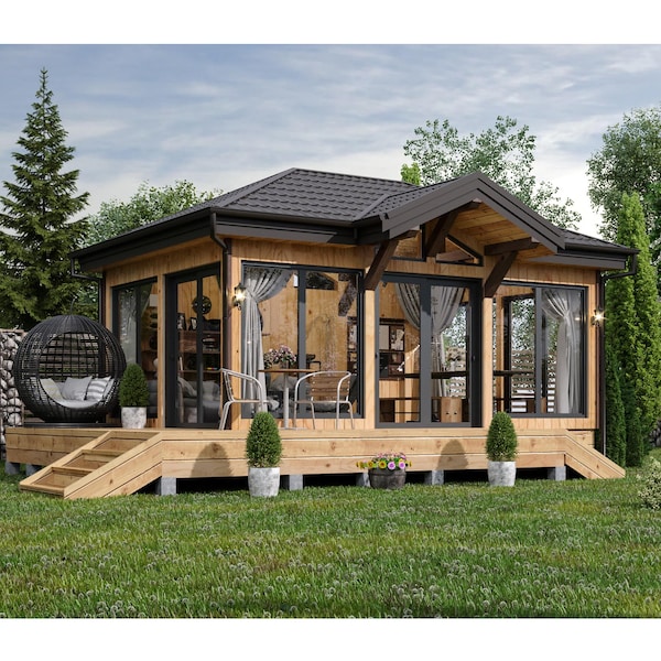25x18 Backyard Office / Bar / Tiny House Plans and Build Guide | Woodworking Instructions