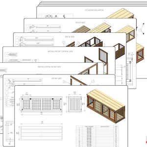 DIY Large Double Dog Kennel Digital Downloads Architectural Plans PDF