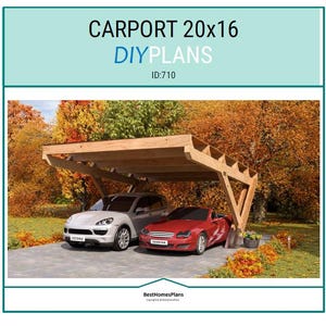 2-Car Carport Plans (20'x16') | DIY Woodworking Build Guide