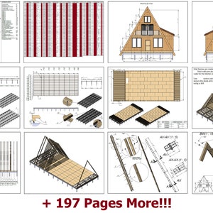 Modern A-frame Cabin DIY Build Architectural Plans Blueprint, 209 Pages ...