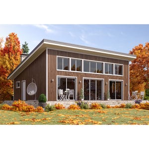 Cozy Charming backyard cabin 3-Bed, 1-Bath, 1023SF Living Area 40-Pages Architecture Build Plans 36’x28’