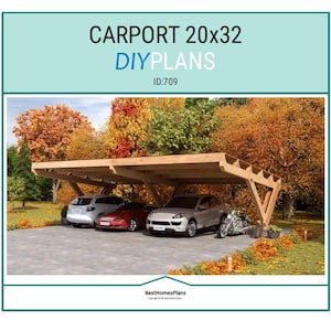 4-Car Carport Plans | 20'x32' DIY Woodworking Build Guide