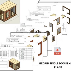 DIY Plans for Medium Single Dog Kennel Downloadable PDF