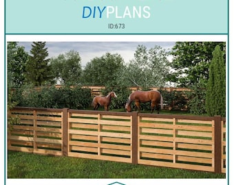 Wooden Outdoor Fence – DIY Blueprints, Step-by-Step Woodworking Guide, PDF Download