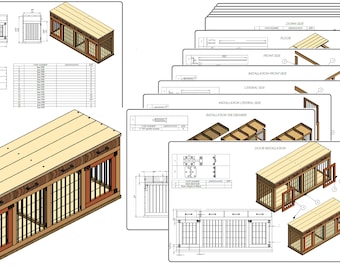 DIY Plans for Medium Double Dog Kennel with TV Stand