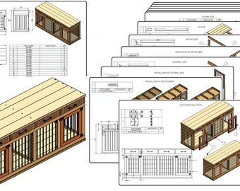 DIY Plans for Large Double Dog Kennel with TV Stand