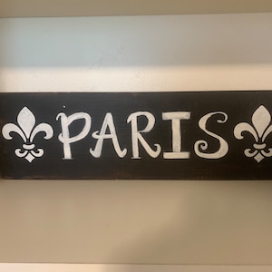 Hand-Painted  Paris Sign