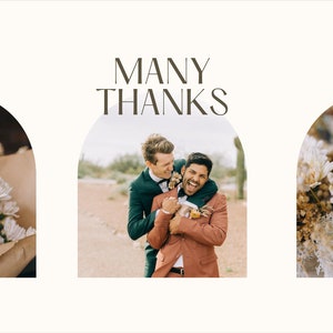 Tarjeta de boda "Muchas gracias"