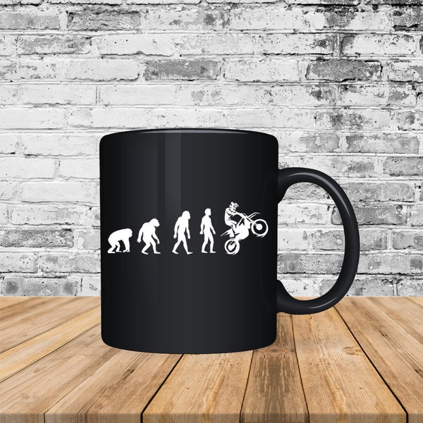 Funny Coffee Mug "Dirtbike Evolution" | Motocross Gift | Dirt Bike Gift| Gift For Him | Motorcycle Gift | Birthday Gift | Christmas Gift