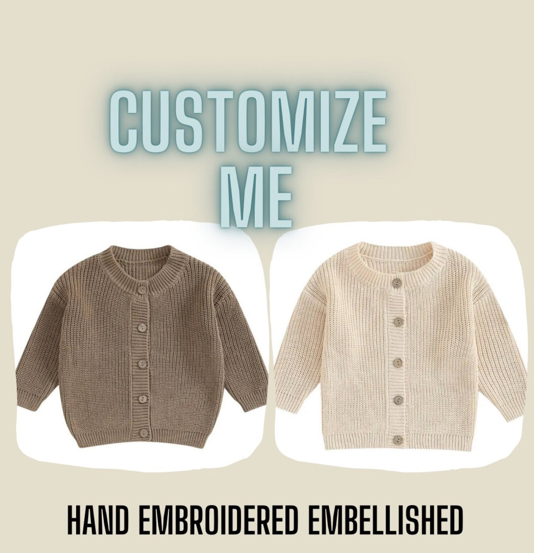 Embroidered Short Sleeve Knitted Cardigans