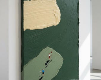 Golf painting in the style of Werner Bronkhorst