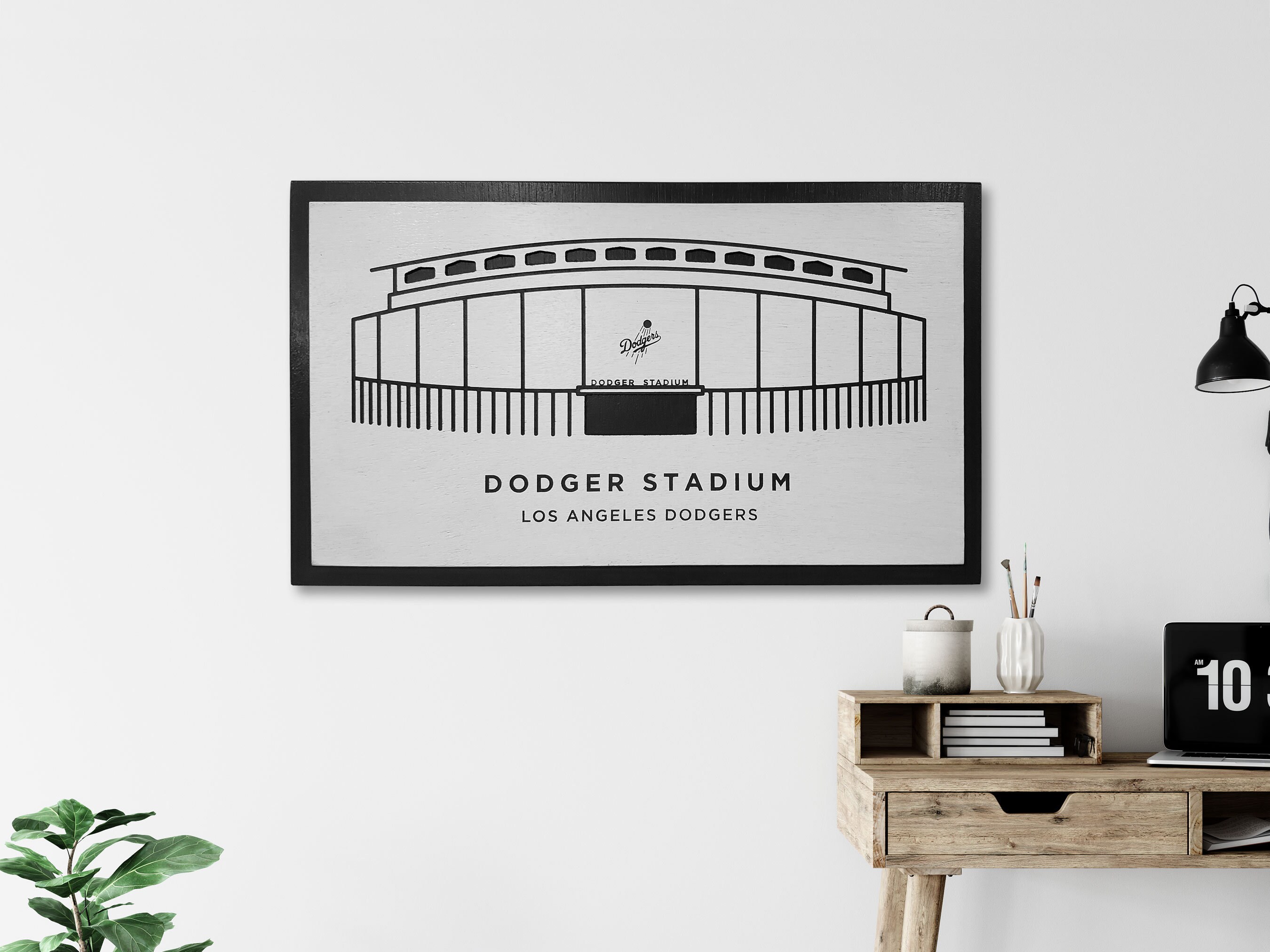 Dodger Stadium Wood Carved Wall Art, Los Angeles Dodgers MLB Baseball ...