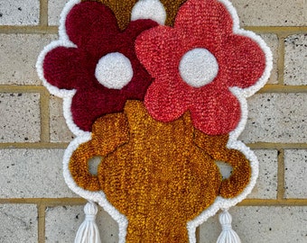 Handmade Tufted Wall Art – Natural Wool & Botanical Dyes | Cozy Textile Wall Hanging