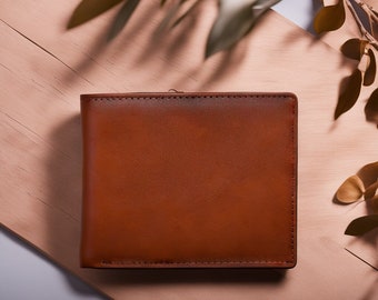 Personalized Leather Wallet Father's Day Gift for Dad Engraved Men's Wallet Customized Mens Wallet Genuine Leather & Craftsmanship