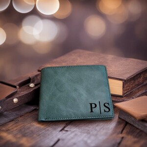 Premium Personalized Leather Wallet Thoughtful Father's Day Gift for Dad Engraved Men's Wallet with Custom Genuine Leather Lasting Quality