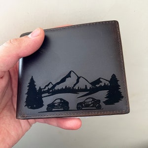 CUSTOM Leather RFID Wallet Engraved Genuine Leather Personalized Wallet Anniversary Gift For Him, Husband, Boyfriend, Men, Father, Dad