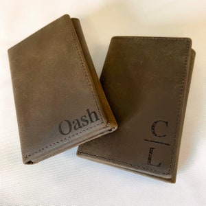 Custom Men's Leather Wallet - RFID Blocking Trifold Wallet for Personalized Style - Perfect Anniversary Gift, Birthday, Special Occasion