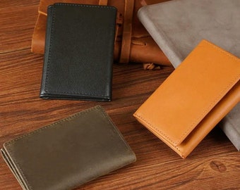 Personalized Leather Trifold Wallet | Engraved Initials, Anniversary Gift