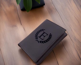Personalized Leather Trifold Wallet, Gift for Anniversary, Graduation, Boyfriend, Husband, Father, Handwriting Engraved Wallet Custom