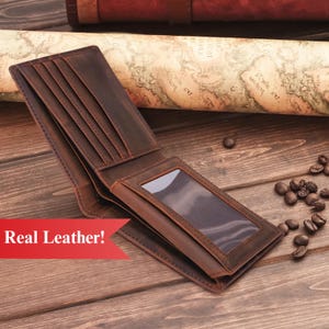 Personalized Mens Wallet, Engraved RFID Wallet, Groomsmen Wallet Leather Wallet Custom Wallet Boyfriend Gift for Men, Perfect Gift for Him