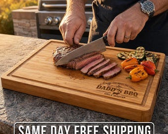 Personalized Bamboo Cutting Board, Fathers Day Engraved Charcuterie Board Custom Christmas Gift Gift for Her, Family Gift, Gifts for Parents
