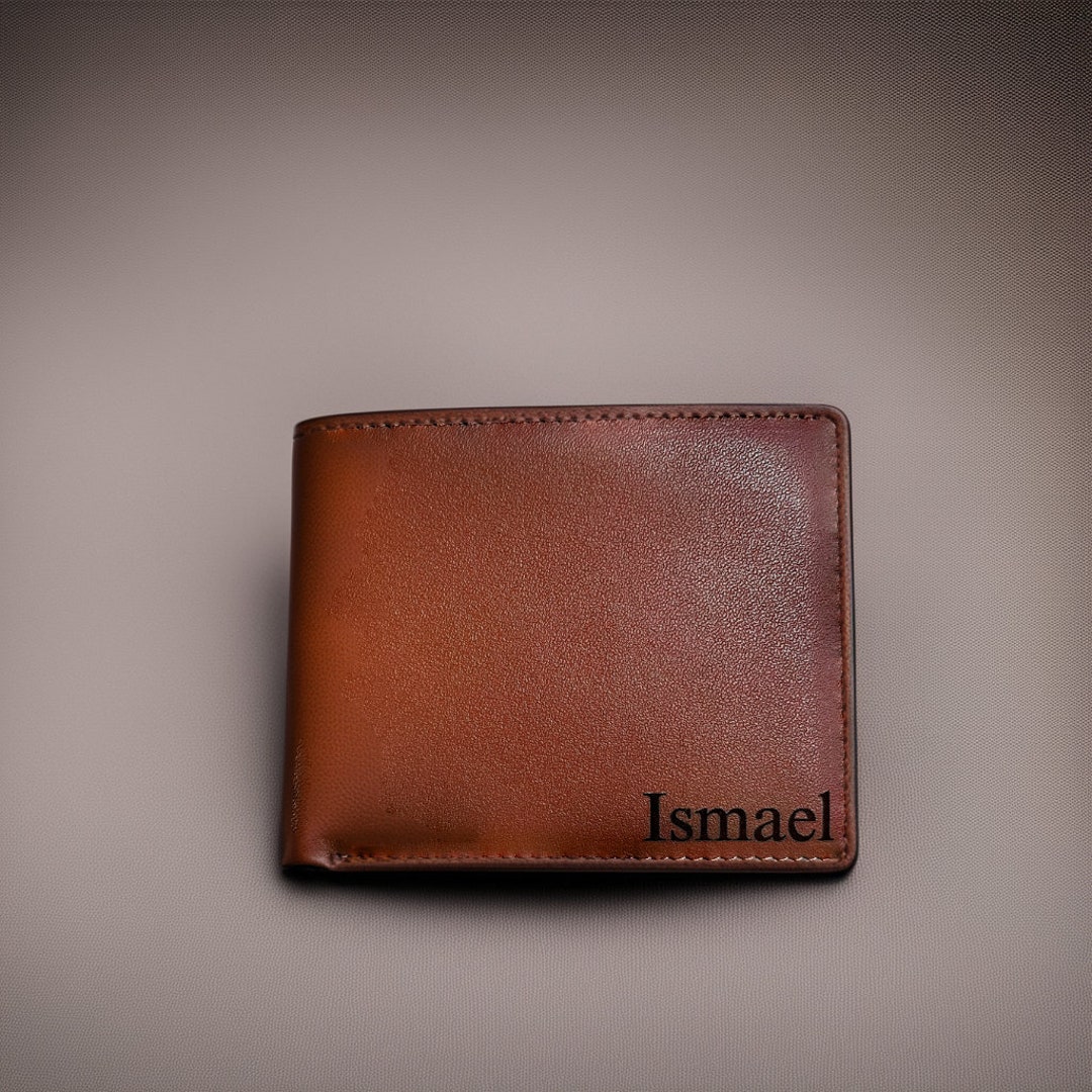 Unique Personalized Wallets Engraved Leather Men's Wallets for