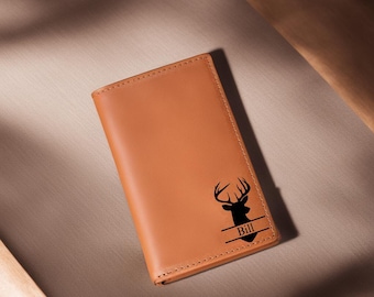 Personalized Leather Men's Trifold Wallet RFID Custom Monogram Initials Engraving Wallet Mens Custom Wallet Boyfriend Gift for Dad, Husband