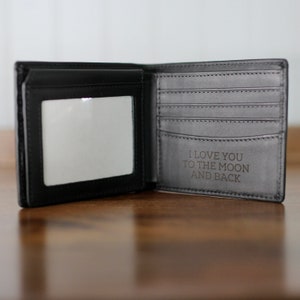 Mens Leather Wallet Men Personalized Wallet gift for him Engraved Genuine Leather Custom Mens Wallet For Men Wallet Leather Gift For Him