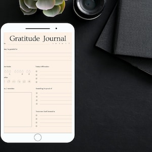 Gratitude Ipad Self Care, Wellness & Mindfulness Planner, Daily Gratitude Planner Notebook, Self Care Gift, Mental Health