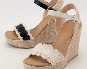 Platform Wedge Summer Shoes: Espadrille Style, Comfortable Sandals