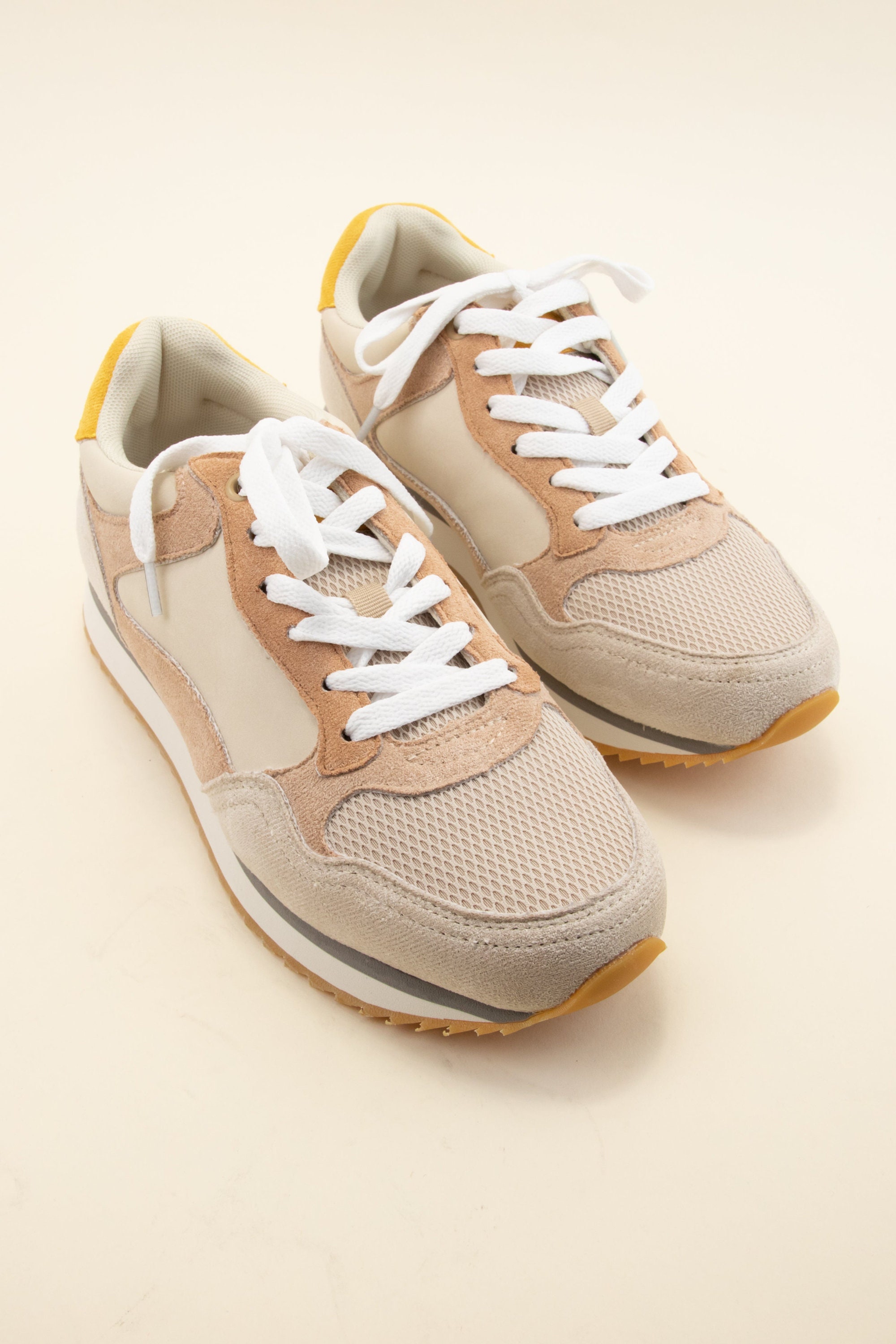 Cosmo Colorblock Sneaker Taupe Sneaker Neutral Style - Etsy