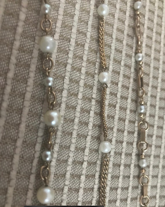 Antique Heart Necklace w/3 Vintage Pearl Bracelet… - image 8