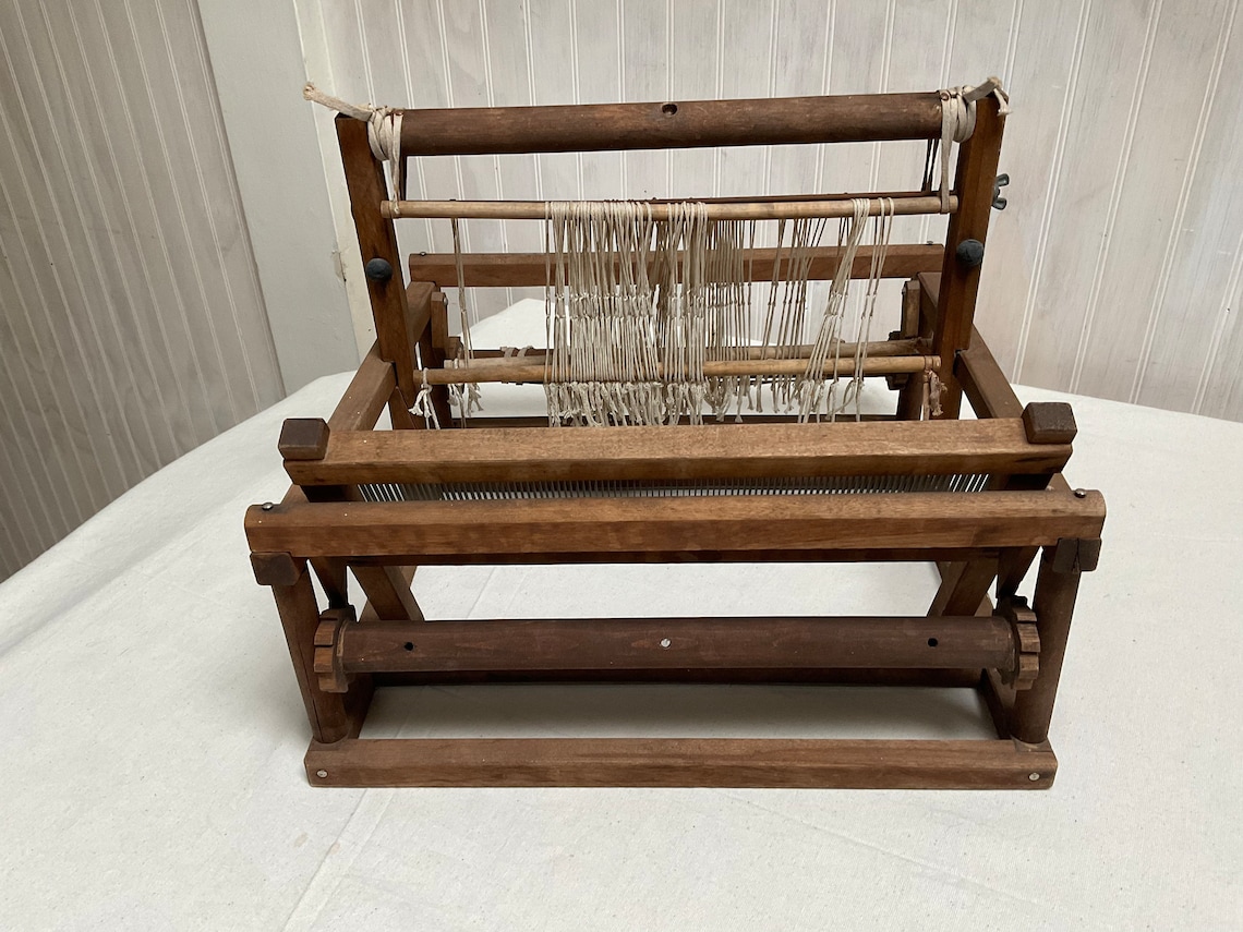 Antique Table Top Weaving Loom Antique Wooden Loom Textile Etsy