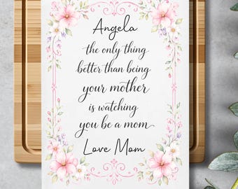 Personalisiertes Mutter Tochter Küchentuch: Geschenk von Mama Decor