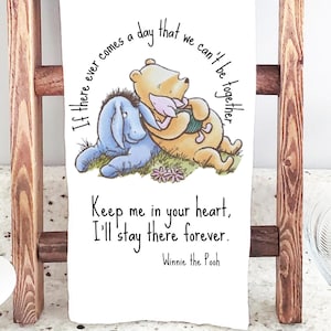 Classic Winnie-the-Pooh Together Forever Tea Towel, Classic Pooh Honey Kitchen Towel, Pooh Friendship Kitchen Towel, Thank You Gift