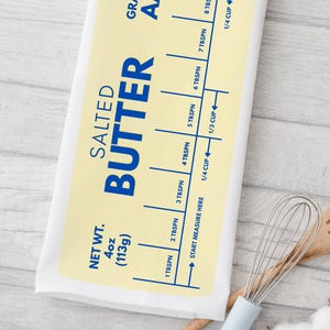 Salted Butter Dish Towel, Gift for Baker Kitchen Towel, Fun Cook Tea Towel, Gift For Her, Stick of Butter Kitchen Decor, Butter Lover Gift