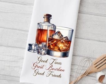 Kentucky Bourbon Kitchen Towel: Bourbon Lover Gift