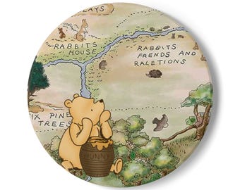 Ceramic Winnie-the-pooh Coaster: Classic Hundred Acre Wood Design