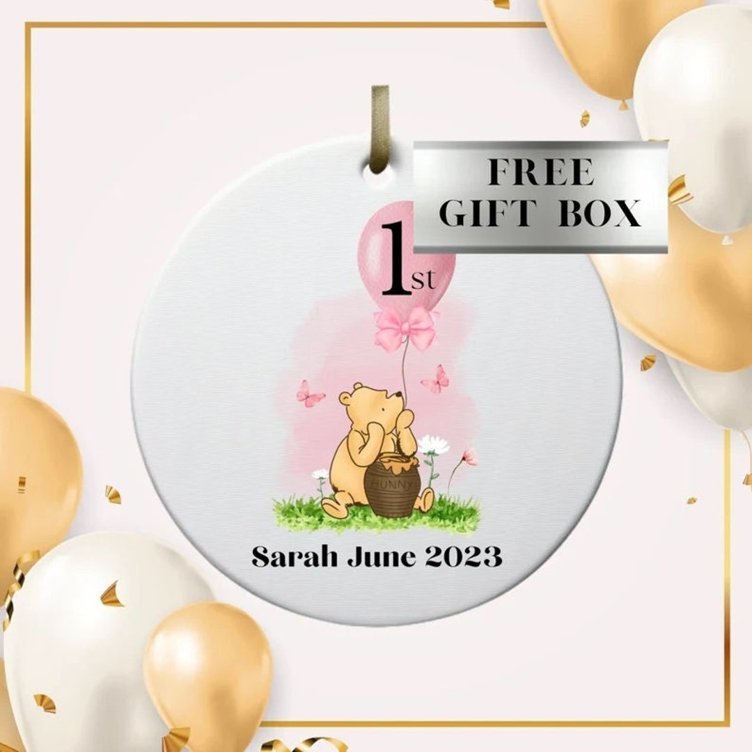Classic Winniethepooh Personalized Girl Birthday Ceramic Ornament — free download