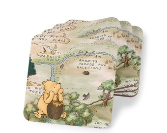 Ceramic Winnie-the-pooh Coaster: Classic Hundred Acre Wood Design