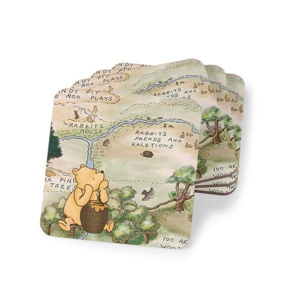 Ceramic Winnie-the-pooh Coaster: Classic Hundred Acre Wood Design