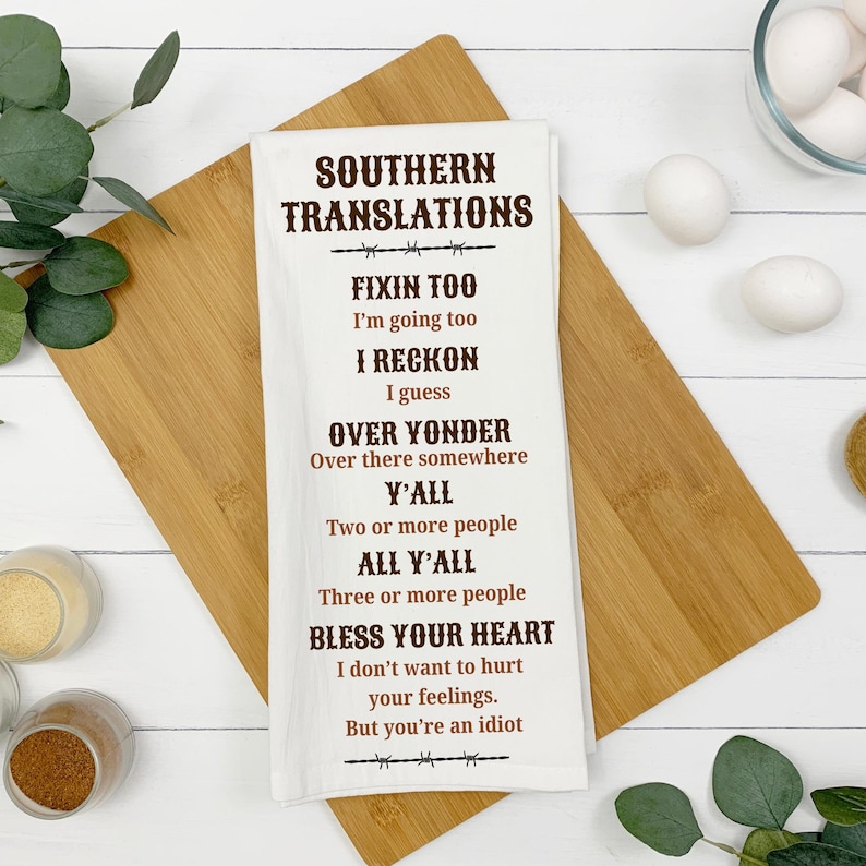 TwinklingWares Southern Sayings Dish Towel - Thumbnail 3