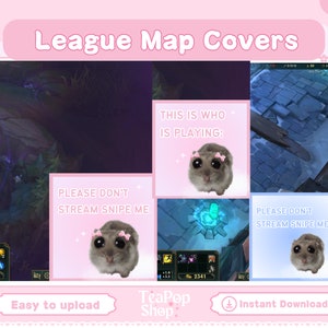 Portada del mapa para League of Legends Sad Hamster Meme / Valorant Overlay / League Stream / Map Cover Overlay Twitch / League Emotes / LOL Stream
