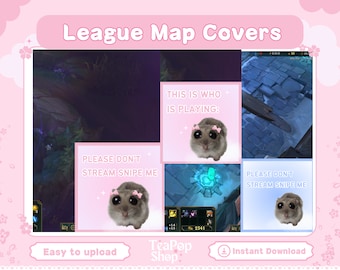 Map Cover for League of Legends Sad Hamster Meme |  Valorant Overlay | League Stream | Map Cover Overlay Twitch | League Emotes | LOL Stream