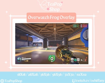 Frog Green Overwatch Overlay Personnalisable Twitch Overlay Package | ATH | Forfait de superposition Kawaii Twitch| Écrans de flux | Mignon | Grenouille| Simple