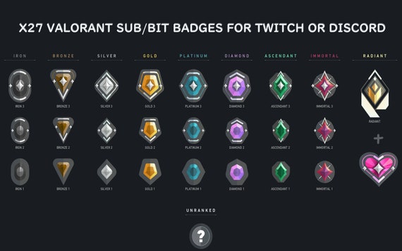 Twitch Sub Badges / Cheer Bit Badges Overwatch Ranks 