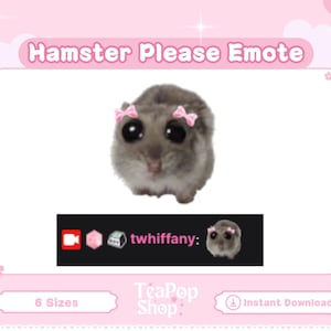 Hamster Please Emote Cute | Sad Tiktok Meme Hamster | Hampter Emote | Instant Download | Bit Badges | Meme Emote | Stream Emote | Hamster