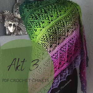Opera AKT 3 shawl PDF crochet pattern