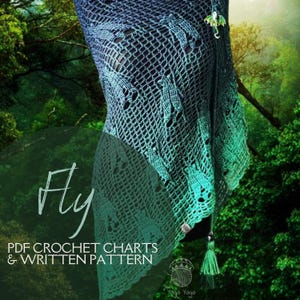 Schema all&#39;uncinetto per scialle Fly